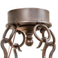 Meyda Lighting Lorenzo 18" 4-Light Chestnut Semi-flush Mount Light With Ivory Faux Candlelight