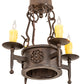 Meyda Lighting Lorenzo 18" 4-Light Chestnut Semi-flush Mount Light With Ivory Faux Candlelight