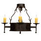Meyda Lighting Lorenzo 24" 4-Light Chestnut Semi-flush Mount Light With Ivory Faux Candlelight