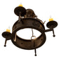 Meyda Lighting Lorenzo 24" 4-Light Chestnut Semi-flush Mount Light With Ivory Faux Candlelight
