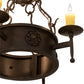 Meyda Lighting Lorenzo 24" 4-Light Chestnut Semi-flush Mount Light With Ivory Faux Candlelight