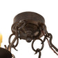 Meyda Lighting Lorenzo 24" 4-Light Chestnut Semi-flush Mount Light With Ivory Faux Candlelight
