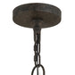 Meyda Lighting Lorenzo 24" 4-Light Coffee Bean Chandelier With Clear Hurricane Shade Glass
