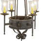 Meyda Lighting Lorenzo 24" 4-Light Coffee Bean Chandelier With Clear Hurricane Shade Glass