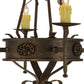 Meyda Lighting Lorenzo 24" 4-Light Gilded Tobacco Chandelier With Ivory Faux Candlelight