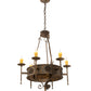 Meyda Lighting Lorenzo 30" 6-Light French Bronze Chandelier With Amber Faux Candlelight