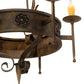Meyda Lighting Lorenzo 30" 6-Light French Bronze Chandelier With Amber Faux Candlelight