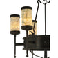 Meyda Lighting Lorenzo 30" 6-Light Gilded Tobacco Chandelier With Jadestone Shade