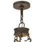 Meyda Lighting Lorenzo 30" 6-Light Golden Bronze Chandelier With Amber Faux Candlelight