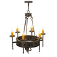 Meyda Lighting Lorenzo 30" 6-Light Golden Bronze Chandelier With Amber Faux Candlelight