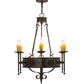 Meyda Lighting Lorenzo 30" 6-Light Golden Bronze Chandelier With Amber Faux Candlelight