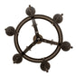 Meyda Lighting Lorenzo 30" 6-Light Golden Bronze Chandelier With Amber Faux Candlelight
