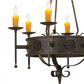 Meyda Lighting Lorenzo 30" 6-Light Golden Bronze Chandelier With Amber Faux Candlelight
