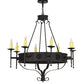 Meyda Lighting Lorenzo 42" 8-Light Coffee Bean Chandelier With Ivory Faux Candlelight
