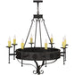 Meyda Lighting Lorenzo 42" 8-Light Coffee Bean Chandelier With Ivory Faux Candlelight