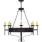 Meyda Lighting Lorenzo 42" 8-Light Coffee Bean Chandelier With Ivory Faux Candlelight