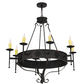 Meyda Lighting Lorenzo 42" 8-Light Coffee Bean Chandelier With Ivory Faux Candlelight