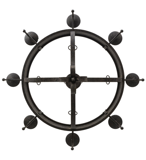 Meyda Lighting Lorenzo 42" 8-Light Coffee Bean Chandelier With Ivory Faux Candlelight