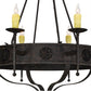 Meyda Lighting Lorenzo 42" 8-Light Coffee Bean Chandelier With Ivory Faux Candlelight