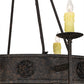 Meyda Lighting Lorenzo 42" 8-Light Coffee Bean Chandelier With Ivory Faux Candlelight