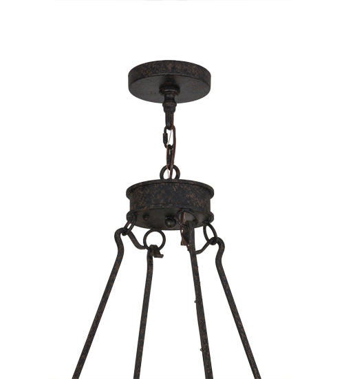 Meyda Lighting Lorenzo 42" 8-Light Coffee Bean Chandelier With Ivory Faux Candlelight