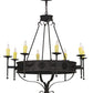 Meyda Lighting Lorenzo 42" 8-Light Coffee Bean Chandelier With Ivory Faux Candlelight