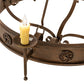 Meyda Lighting Lorenzo 48" 12-Light 2-Tier Classic Rust Chandelier With Ivory Faux Candlelight
