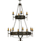 Meyda Lighting Lorenzo 48" 12-Light 2-Tier French Bronze Chandelier With Amber Faux Candlelight