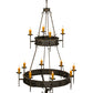 Meyda Lighting Lorenzo 48" 12-Light 2-Tier French Bronze Chandelier With Amber Faux Candlelight