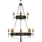 Meyda Lighting Lorenzo 48" 12-Light 2-Tier French Bronze Chandelier With Amber Faux Candlelight