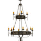 Meyda Lighting Lorenzo 48" 12-Light 2-Tier French Bronze Chandelier With Amber Faux Candlelight