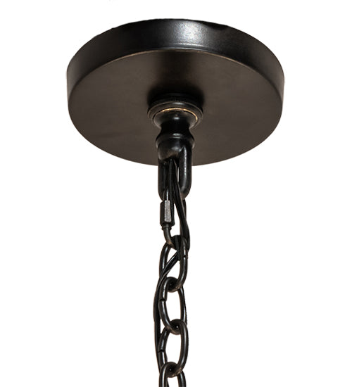 Meyda Lighting Lorenzo 48" 12-Light 2-Tier Oxidized Steel Chandelier With Ivory Faux Candlelight
