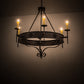 Meyda Lighting Lorenzo 48" 6-Light Chestnut Chandelier With Ivory Faux Candlelight