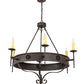 Meyda Lighting Lorenzo 48" 6-Light Chestnut Chandelier With Ivory Faux Candlelight