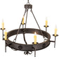 Meyda Lighting Lorenzo 48" 6-Light Chestnut Chandelier With Ivory Faux Candlelight