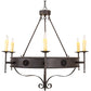 Meyda Lighting Lorenzo 48" 6-Light Chestnut Chandelier With Ivory Faux Candlelight