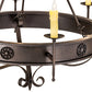 Meyda Lighting Lorenzo 48" 6-Light Chestnut Chandelier With Ivory Faux Candlelight