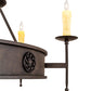 Meyda Lighting Lorenzo 48" 6-Light Chestnut Chandelier With Ivory Faux Candlelight