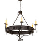 Meyda Lighting Lorenzo 48" 6-Light Chestnut Chandelier With Ivory Faux Candlelight