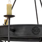 Meyda Lighting Lorenzo 48" 6-Light Hand Rubbed Costello Black Chandelier With Ivory Faux Candlelight