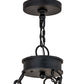 Meyda Lighting Lorenzo 48" 6-Light Hand Rubbed Costello Black Chandelier With Ivory Faux Candlelight