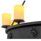 Meyda Lighting Lorenzo 72" 12-Light Costello Black Chandelier With Ivory Faux Candlelight