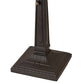 Meyda Lighting Lotus Leaf 22" Craftsman Brown Table Lamp With Red & Beige Shade Glass