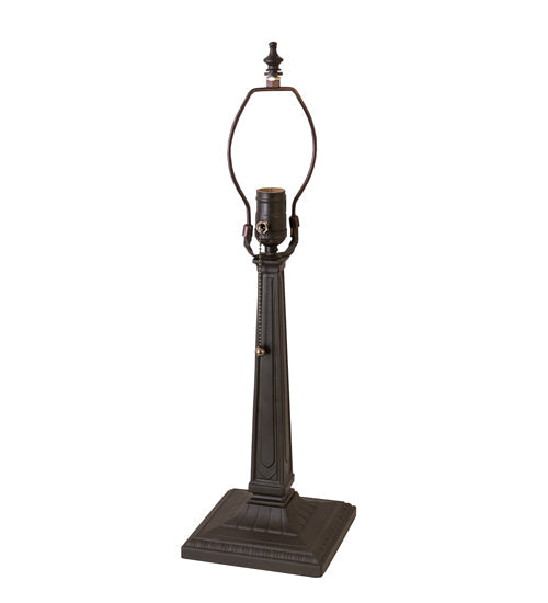 Meyda Lighting Lotus Leaf 22" Craftsman Brown Table Lamp With Red & Beige Shade Glass