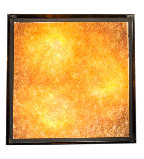 Meyda Lighting Lotus Leaf 24" Craftsman Brown Brass Pendant Light With Amber Mica Shade Glass