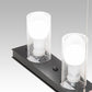 Meyda Lighting Loudon 44" 10-Light Flat Black Island Pendant Light With Clear Seeded Shade Glass