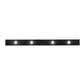 Meyda Lighting Loudon 44" 10-Light Flat Black Island Pendant Light With Clear Seeded Shade Glass