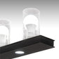 Meyda Lighting Loudon 44" 10-Light Flat Black Island Pendant Light With Clear Seeded Shade Glass