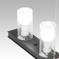 Meyda Lighting Loudon 44" 6-Light Flat Black Pendant Light With Clear Seeded Shade Glass