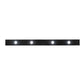 Meyda Lighting Loudon 44" 6-Light Flat Black Pendant Light With Clear Seeded Shade Glass